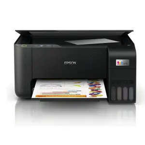 Impresora multifuncional Epson EcoTank L3210 3 en 1 con tanques de tinta recargables y alta eficiencia de impresión.