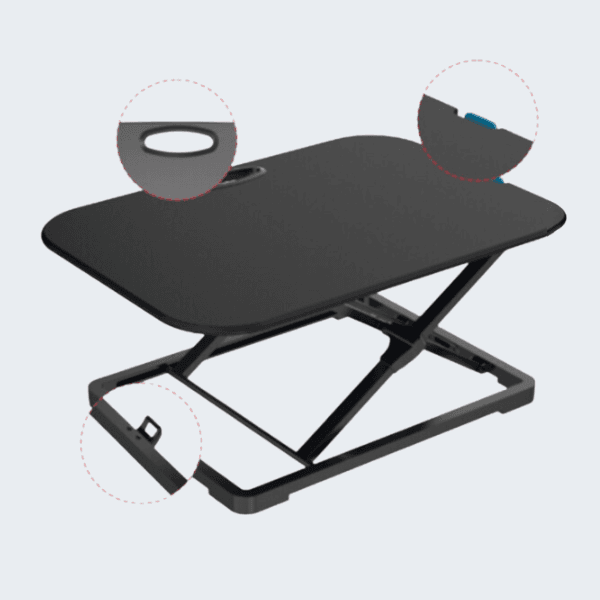 Alzador de Escritorio Portátil 202A Negro Ajustable para Notebook - Imagen 3