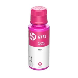 Cartucho de Tinta HP GT52 Magenta M0H55AL, compatible con impresoras HP Smart Tank, ideal para impresiones brillantes y de alto rendimiento.