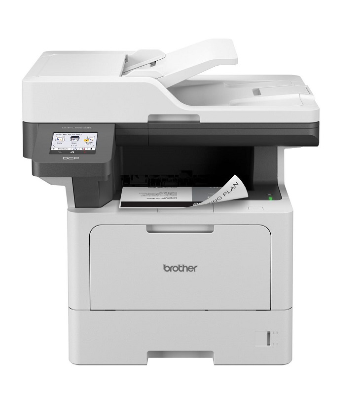 mpresora multifuncional láser Brother DCP-L5660DN 3 en 1 con impresión dúplex y ADF de 50 hojas.