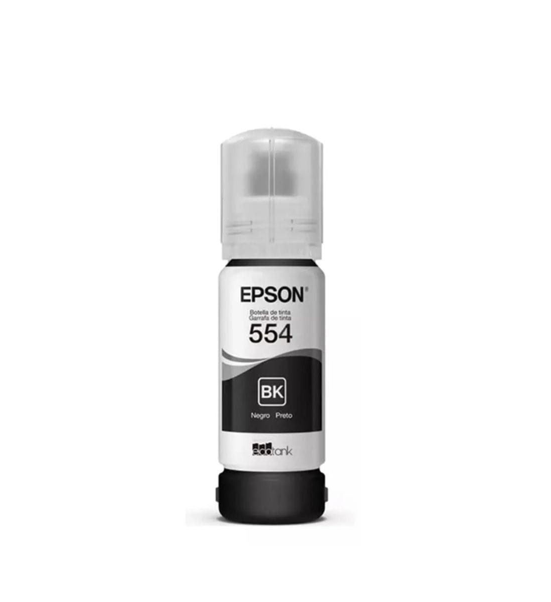 Botella de tinta Epson T554120-AL Negra 70ml para impresoras EcoTank L1300 y L1800