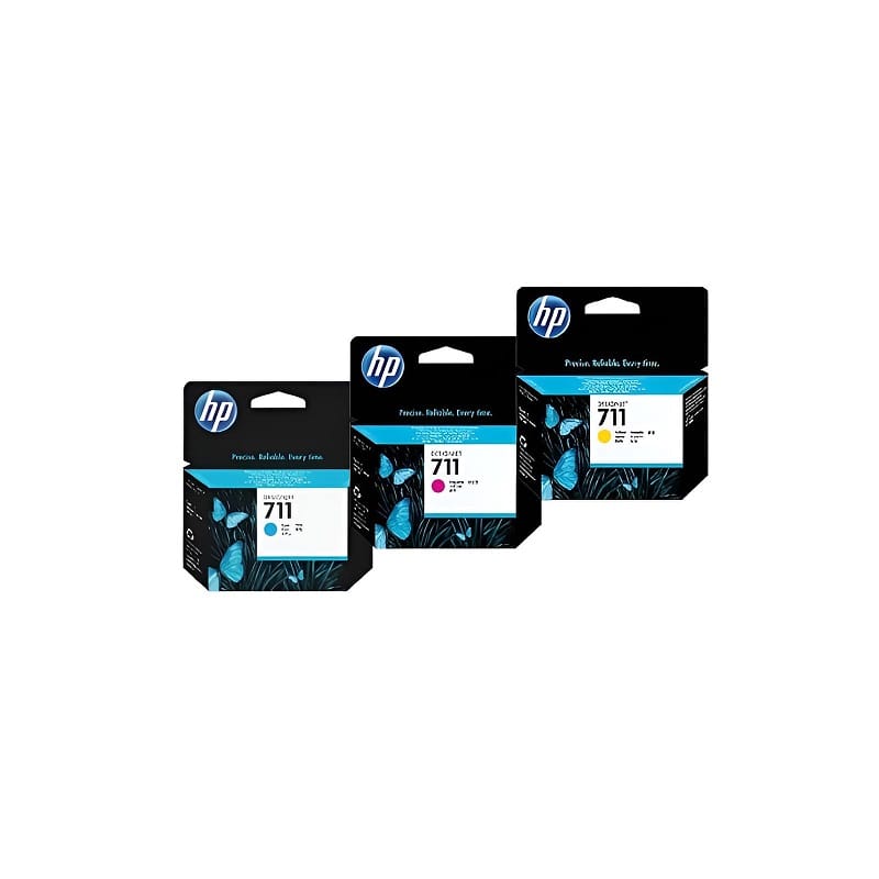 Pack HP 711 original cartuchos de tinta cian magenta amarillo pack ahorro