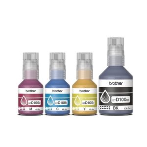 Brother Pack cuatro Tintas BTD100 BKCMY Originales| Kit Completo para Impresoras InkBenefit Tank