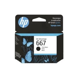 Cartucho de tinta negra original HP 667, código 3YM79AL, para impresoras DeskJet Ink Advantage 1275, 2376, 2776 y 6476.