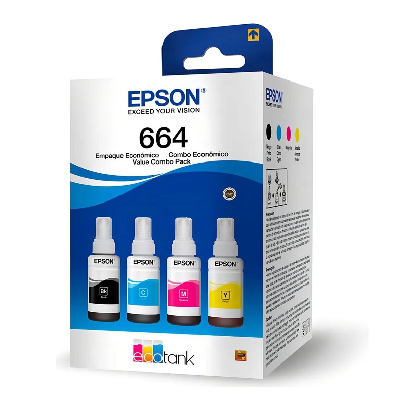 Pack de tintas Epson T664 BK/C/M/Y