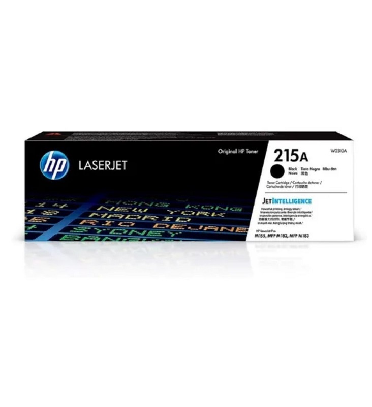 Cartucho de tóner HP 215A Negro W2310A de alto rendimiento para impresoras HP LaserJet Pro.