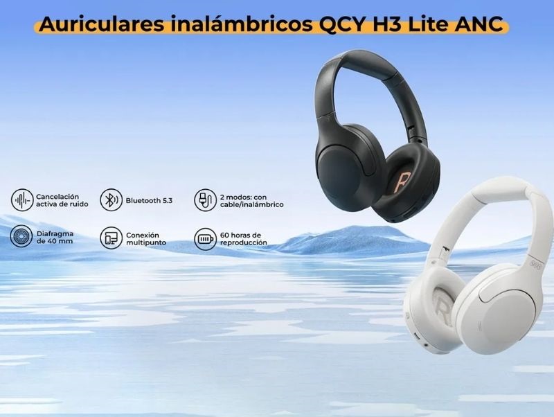 Auriculares QCY H3 Lite ANC Bluetooth Cancelación de Ruido Activa - Imagen 3