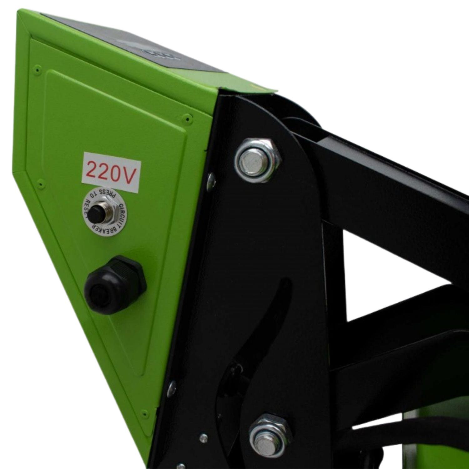 Prensa térmica Auplex 38x38 verde con control digital y palanca manual