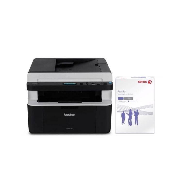 Brother Impresora DCP-1617NW Multifuncional con resma de papel carta de regalo