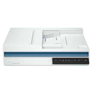 Escáner HP ScanJet Pro 2600 f1 con ADF y cama plana para digitalización profesional de documentos.