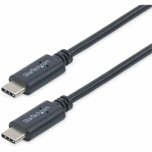 Cable USB-C 1 metro negro USB 2.0 carga sincronización.