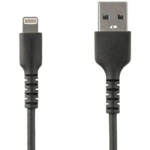 Cable USB a Lightning 1 metro negro carga rápida sincronización MFi.