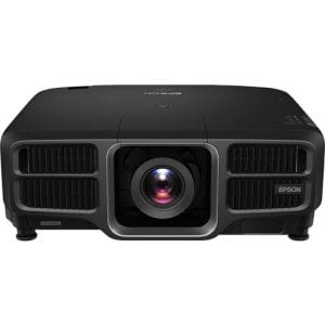 Proyector láser profesional Epson Pro L1505UHNL en color negro, diseñado para grandes recintos con resolución WUXGA y mejora 4K.