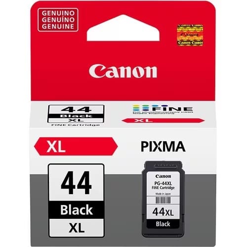 Cartucho de tinta Canon PG-44 XL Negro original de alto rendimiento para impresoras PIXMA serie E.