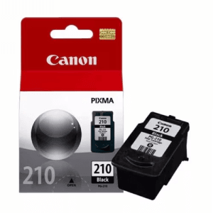 Cartucho de tinta negra original Canon PG-210 resistente a las manchas para impresoras PIXMA series iP, MP y MX.