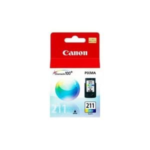 Cartucho de tinta original Canon CL-211 tricolor (cian, magenta, amarillo) con tecnología ChromaLife100+.