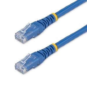 Cable Ethernet Cat6 22.8dm azul RJ45 moldeado ETL Gigabit.