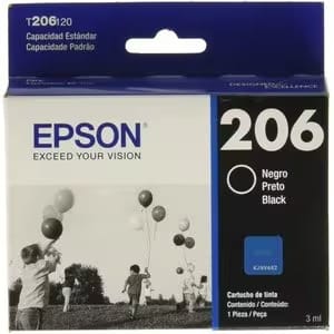 Cartucho de tinta negra original Epson T206 con tecnología DURABrite Ultra para impresora XP-2101.