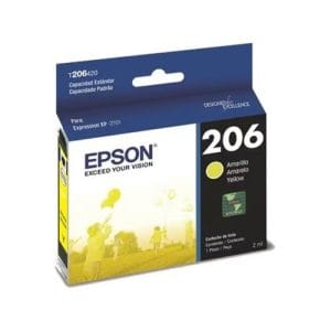 Cartucho Epson T206 amarillo original inyección tinta