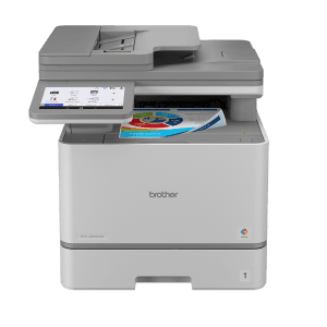 Multifuncional láser a color Brother MFC-L8970CDW con pantalla táctil de 7 pulgadas y alimentador automático de documentos.
