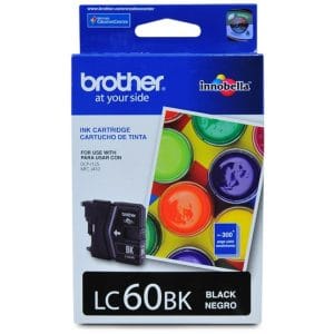 Cartucho de tinta original Brother LC-60BK Negro para copiadoras MFC-580 y MFC-590.