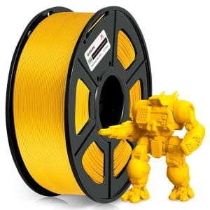 Filamento CoLiDo PLA+ Golden 1.75mm 1kg para impresiones 3D doradas con acabado metálico brillante.