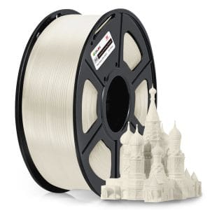 Filamento CoLiDo PLA+ Natural 1.75mm 1kg traslúcido para impresiones 3D con efectos de luz.