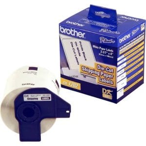 Brother DK-1202 rollo de etiquetas de envío blancas 101x60 mm para impresoras QL.