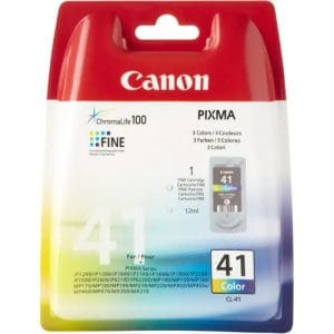 Cartucho de tinta Canon CL-41 tricolor original para impresoras PIXMA iP y MP.
