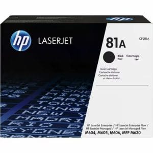 Cartucho de tóner original HP 81A Negro CF281A para impresoras LaserJet M5025 y M5035.