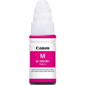 Botella de tinta original Canon GI-190 M Magenta 0669C001 para impresoras PIXMA G-Series.