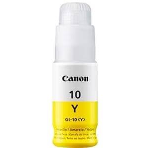 Canon GI-10 Amarillo Botella de Tinta Original 70ml para impresoras PIXMA G5010 y G6010.