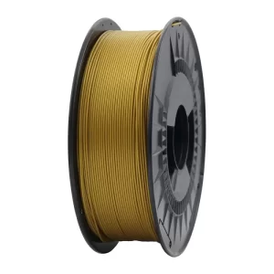 Filamento CoLiDo PLA+ Golden 1.75mm 1kg para impresiones 3D doradas con acabado metálico brillante.