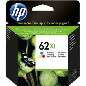 Cartucho de tinta original HP 62XL Tricolor C2P07AL de alto rendimiento para impresoras móviles.