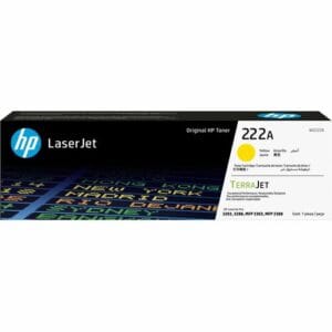 Cartucho de tóner HP 222A amarillo W2222A original de rendimiento estándar para impresoras láser HP.