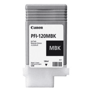 Cartucho de tinta Canon PFI-120MBK negro mate 2884C001 original para impresoras de gran formato imagePROGRAF TM-200 y TM-300.