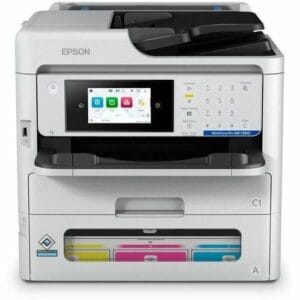 Impresora de inyección de tinta multifunción Epson WorkForce Pro EM-C800 original inalámbrica con alimentador automático de documentos y pantalla a color.