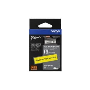 Brother TZe-S631 Negro Amarillo cinta laminada 12,7 mm