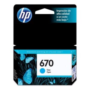 HP 670 Azul Ciánico Original cartucho de tinta