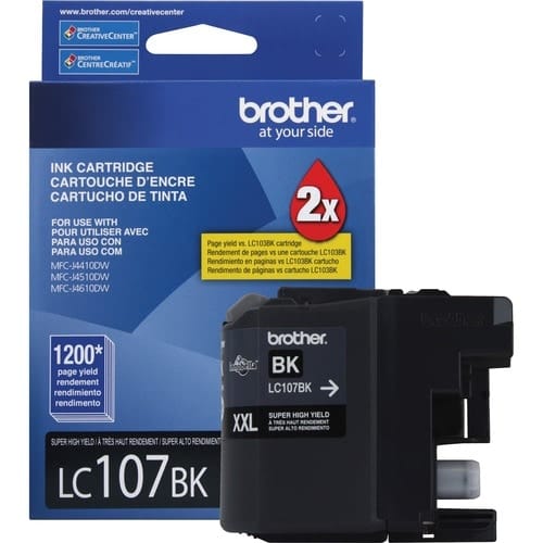 Brother LC107BK Negro Original cartucho de tinta para MFC-J4410DW