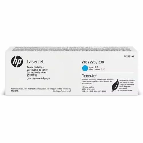 Tóner HP W2151XC cian original TerraJet