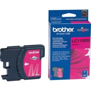 Cartucho de tinta Brother LC1100M magenta LC-1100M original para impresoras multifuncionales DCP y MFC.