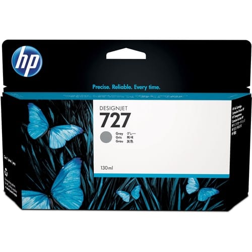 Cartucho de tinta HP 727 gris B3P24A original de 130 ml para trazadores de gran formato DesignJet T920 y T1500.