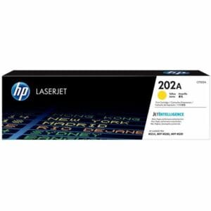 Cartucho de tóner HP 202A amarillo CF502A original de rendimiento estándar para impresoras Color LaserJet Pro M254 y M281.