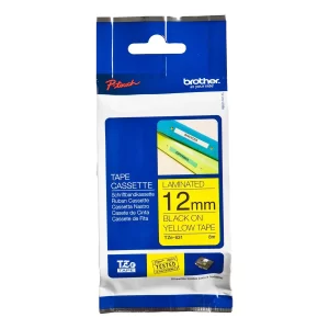 Cinta Brother TZe-S631 adhesivo fuerte negro sobre amarillo