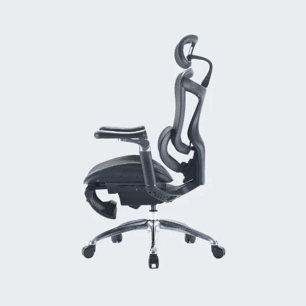 Ergo Smart - Silla De Oficina Ergonómica Con Reposabrazos 6d Negro (pu) Cuero Sintético - Imagen 3