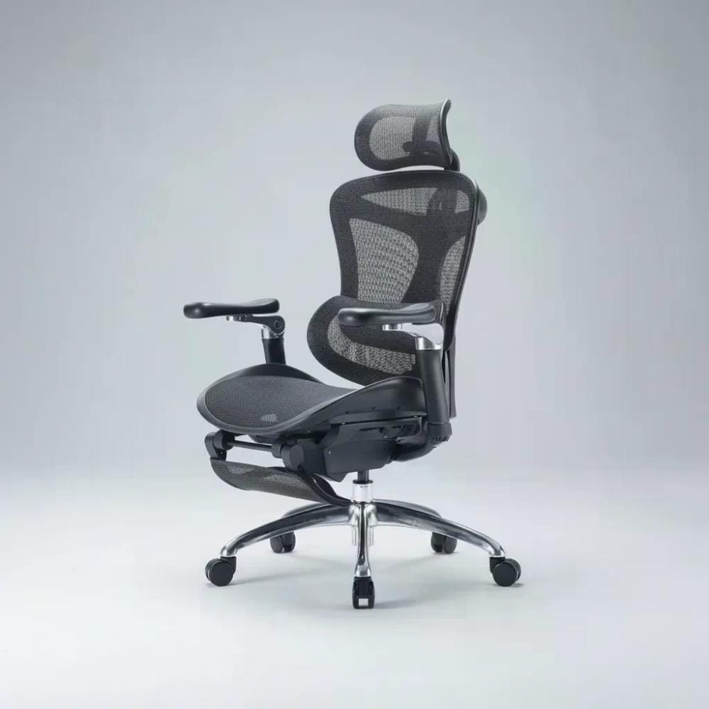 Ergo Smart - Silla De Oficina Ergonómica Con Reposabrazos 6d Negro (pu) Cuero Sintético - Imagen 8