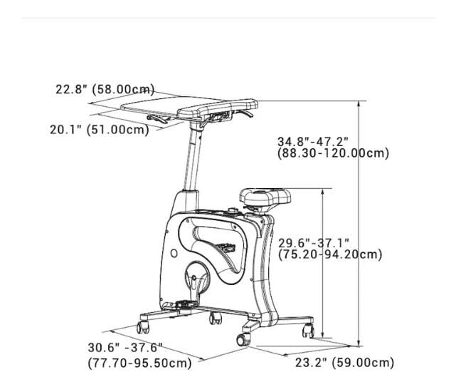Ergobike (bicicleta Escritorio) Blanco - Imagen 3