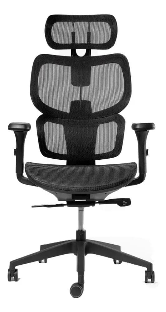 Silla Ergonomica Ergoplus 100% Malla Color Negro, Brazos 3d Negro Malla