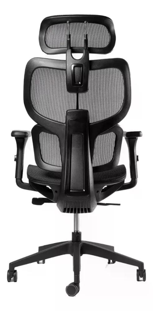 Silla Ergonomica Ergoplus 100% Malla Color Negro, Brazos 3d Negro Malla - Imagen 4